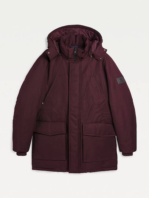 Tommy Hilfiger Exclusive Down Parka Dzseki Férfi Piros | TH358IMU