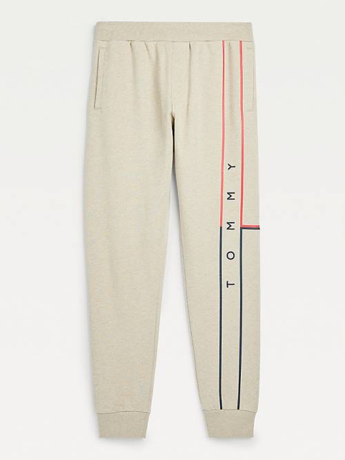 Tommy Hilfiger Exclusive Flag Logo Cuffed Joggers Nadrág Férfi Bézs | TH012VBK