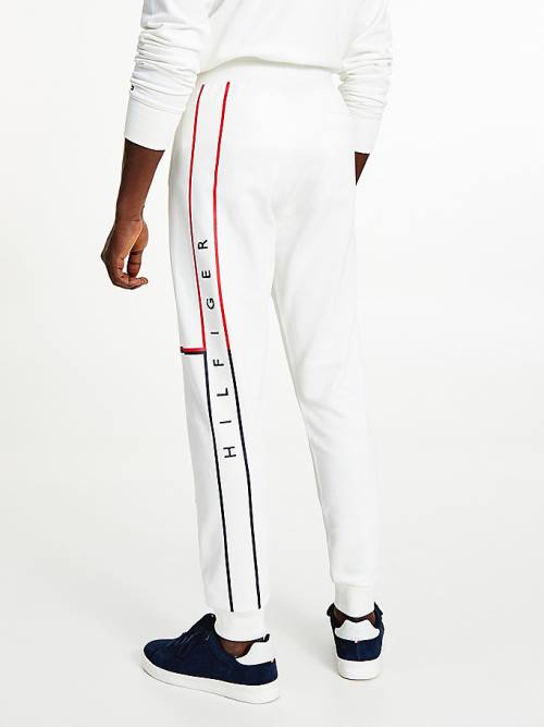 Tommy Hilfiger Exclusive Flag Logo Cuffed Joggers Nadrág Férfi Fehér | TH578TMN