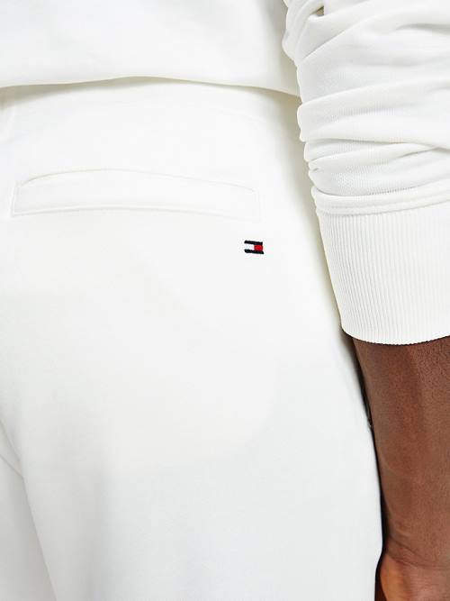 Tommy Hilfiger Exclusive Flag Logo Cuffed Joggers Nadrág Férfi Fehér | TH578TMN