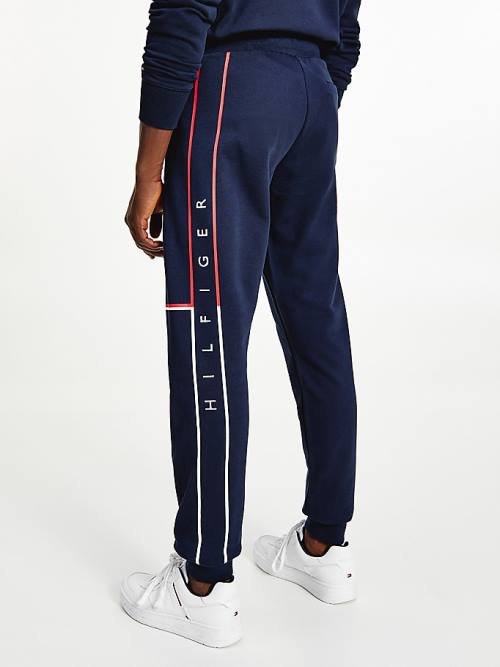 Tommy Hilfiger Exclusive Flag Logo Cuffed Joggers Nadrág Férfi Kék | TH617BNP