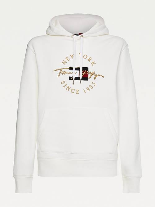 Tommy Hilfiger Exclusive Icons Kapucnis Pulóver Férfi Fehér | TH680SXC