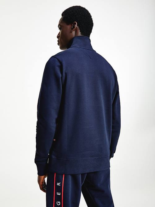 Tommy Hilfiger Exclusive Mock Turtleneck Pulóver Férfi Kék | TH284IQS