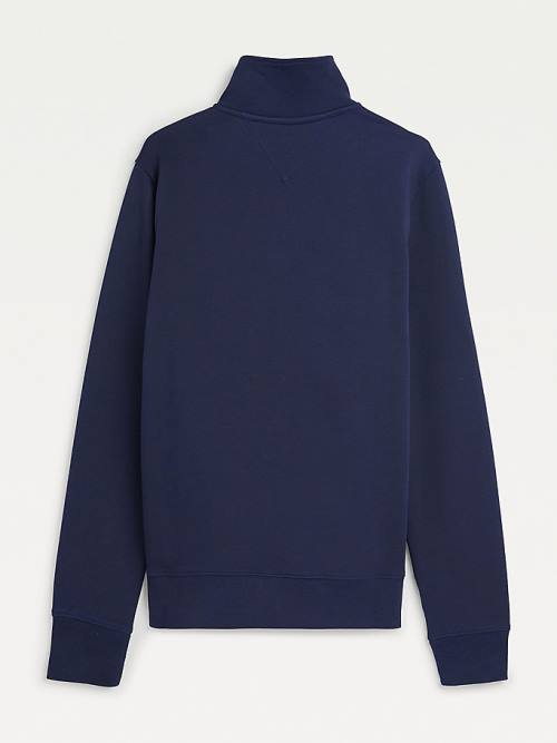 Tommy Hilfiger Exclusive Mock Turtleneck Pulóver Férfi Kék | TH284IQS