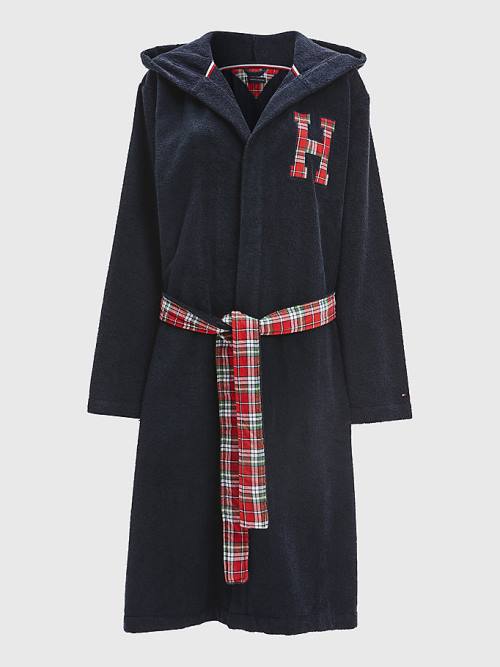 Tommy Hilfiger Exclusive Organic Pamut Towelling Bathrobe Pizsama Női Kék | TH428UHN