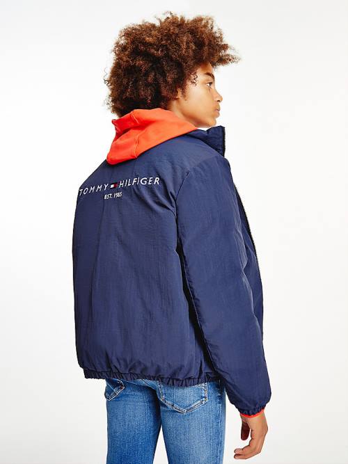 Tommy Hilfiger Exclusive Reversible Down Kabát Lány Kék | TH273NXD