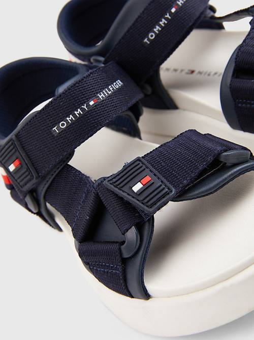 Tommy Hilfiger Fabric Pántos Szandál Fiú Kék | TH943UHJ