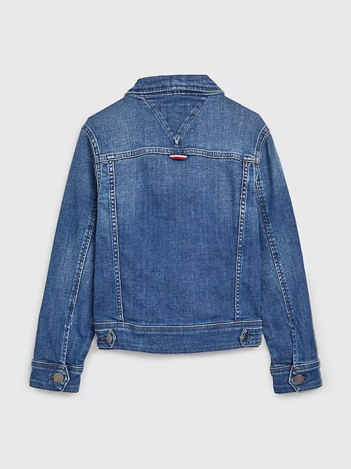 Tommy Hilfiger Faded Denim Trucker Kabát Fiú Denim | TH231CNA