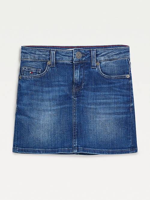 Tommy Hilfiger Faded Regular Fit Denim Szoknya Lány Denim | TH975GNV