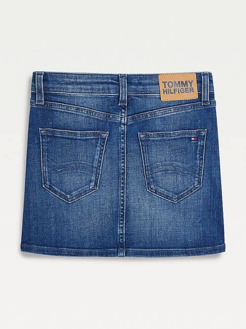 Tommy Hilfiger Faded Regular Fit Denim Szoknya Lány Denim | TH975GNV