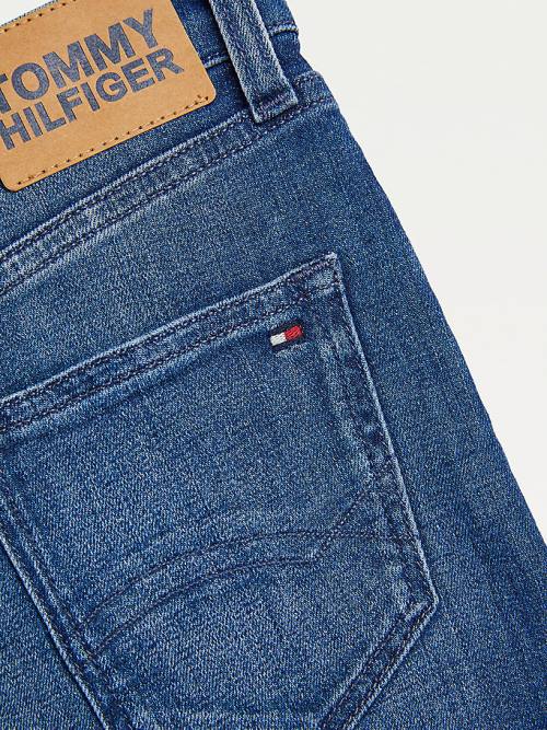 Tommy Hilfiger Faded Regular Fit Denim Szoknya Lány Denim | TH975GNV