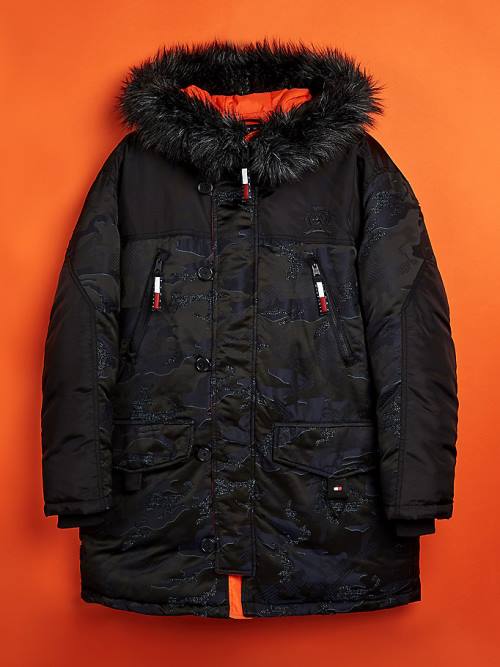 Tommy Hilfiger Faux Down Mountain Parka Dzseki Férfi Kék | TH695OYW