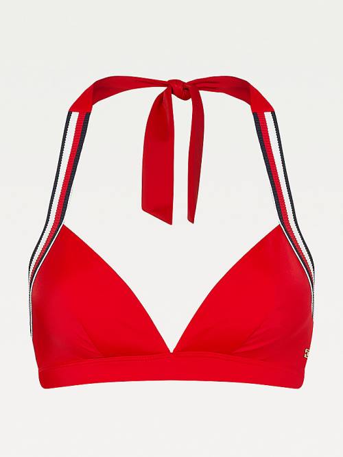 Tommy Hilfiger Fixed Triangle Bikini Top Fürdőruha Női Piros | TH285VTW