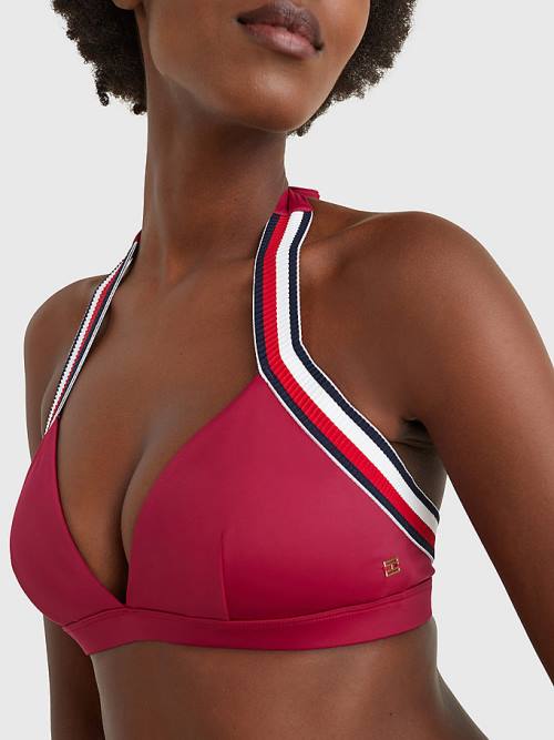 Tommy Hilfiger Fixed Triangle Bikini Top Fürdőruha Női Rózsaszín | TH567AIY