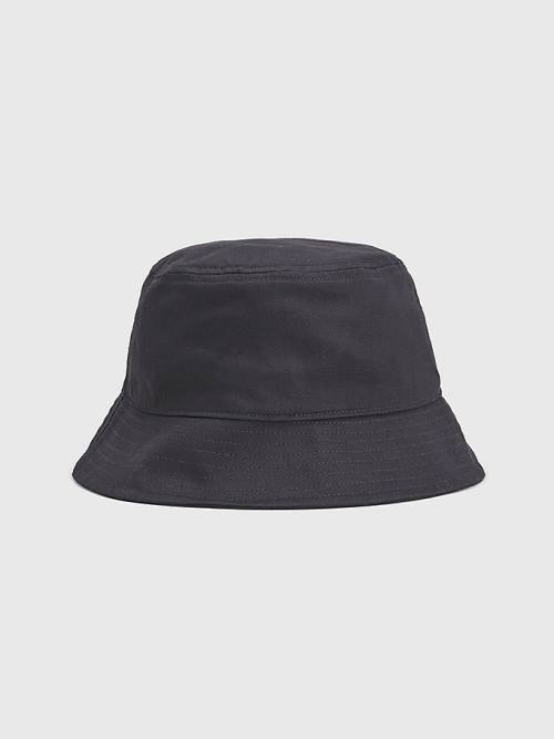 Tommy Hilfiger Flag Embroidery Bucket Kalap Férfi Fekete | TH251RYP