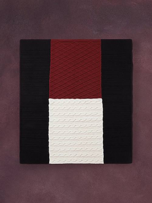 Tommy Hilfiger Flag Icon Colour-Blocked Blanket Sál Női Kék | TH953ITX