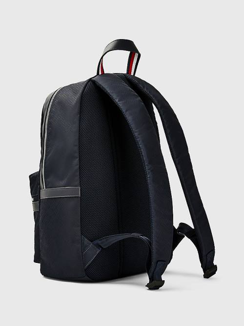 Tommy Hilfiger Flag Jacquard Backpack Táska Férfi Kék | TH153YSF