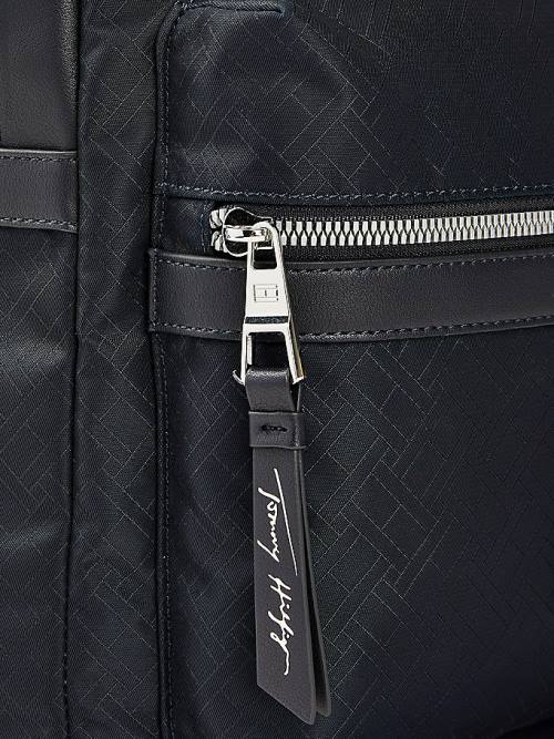 Tommy Hilfiger Flag Jacquard Backpack Táska Férfi Kék | TH153YSF