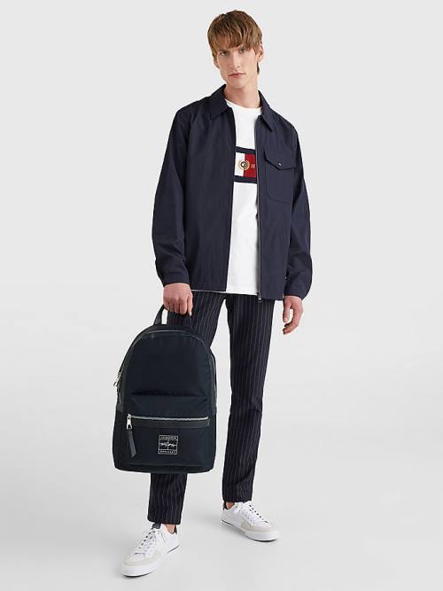 Tommy Hilfiger Flag Jacquard Backpack Táska Férfi Kék | TH153YSF