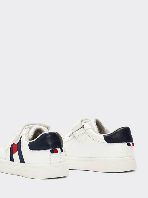 Tommy Hilfiger Flag Low-Top Tornacipő Fiú Fehér | TH532KJN