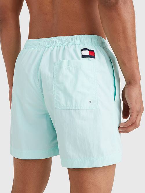 Tommy Hilfiger Flag Mid Length Drawstring Shorts Fürdőruha Férfi Kék | TH316KVF