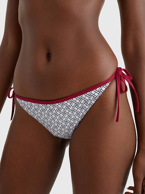 Tommy Hilfiger Flag Side Tie Bikini Bottoms Fürdőruha Női Fehér | TH728CVQ