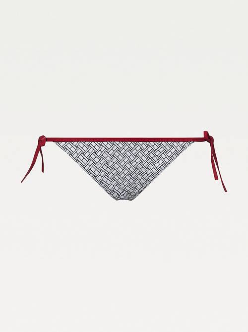 Tommy Hilfiger Flag Side Tie Bikini Bottoms Fürdőruha Női Fehér | TH728CVQ