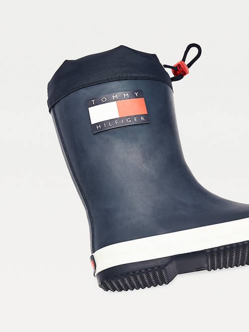 Tommy Hilfiger Flag Toggle Rain Bakancs Fiú Kék | TH157QFJ