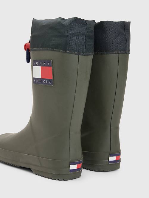 Tommy Hilfiger Flag Toggle Rain Bakancs Fiú Zöld | TH239ZGO