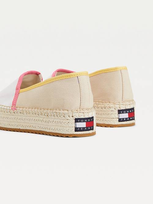 Tommy Hilfiger Flatform Espadrilles Loafer Cipő Női Bézs | TH035IUD