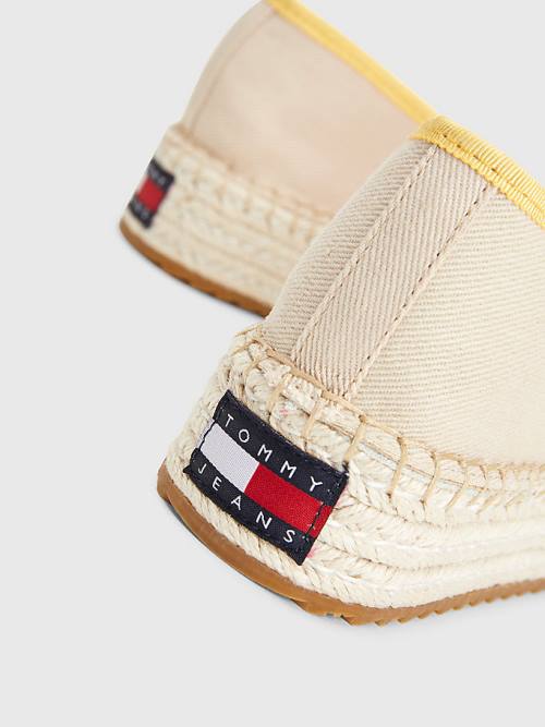 Tommy Hilfiger Flatform Espadrilles Loafer Cipő Női Bézs | TH035IUD