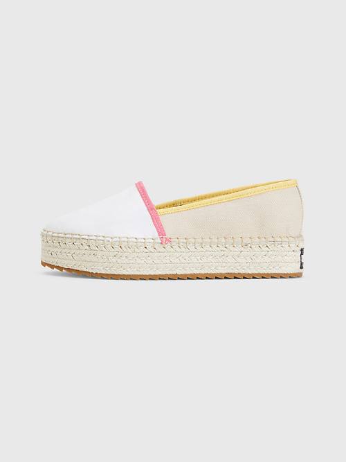 Tommy Hilfiger Flatform Espadrilles Loafer Cipő Női Bézs | TH035IUD