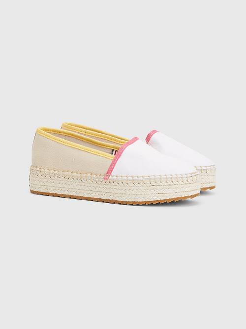 Tommy Hilfiger Flatform Espadrilles Loafer Cipő Női Bézs | TH035IUD