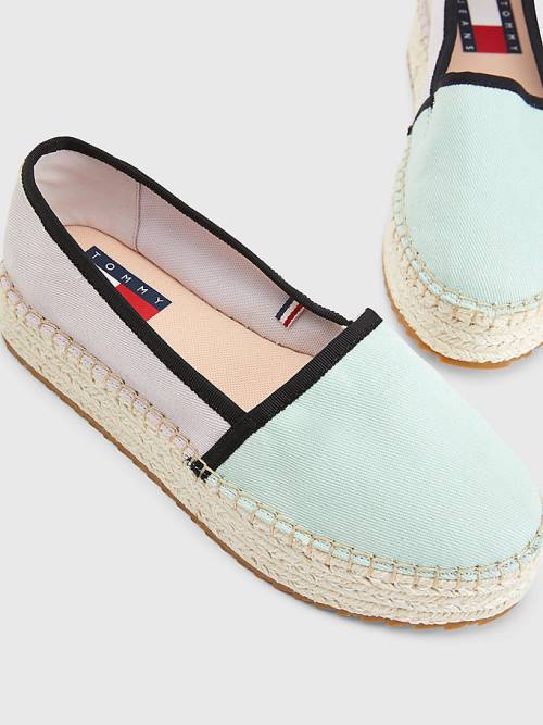 Tommy Hilfiger Flatform Espadrilles Loafer Cipő Női Kék | TH270IZG