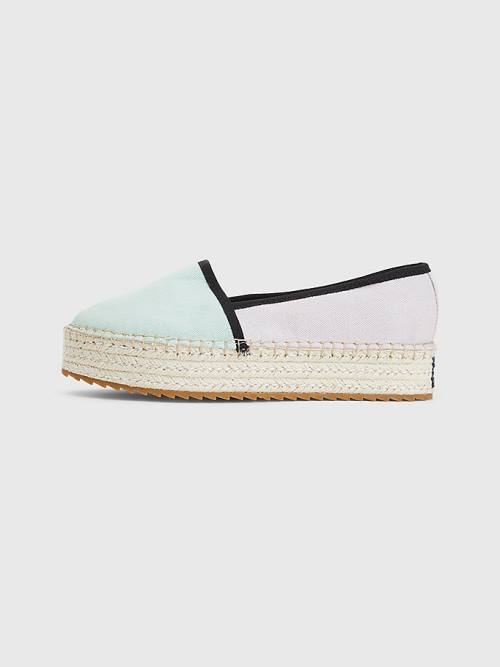 Tommy Hilfiger Flatform Espadrilles Loafer Cipő Női Kék | TH270IZG