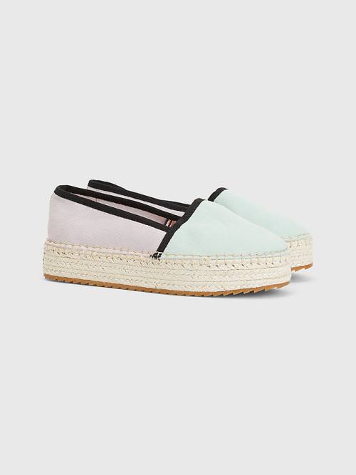 Tommy Hilfiger Flatform Espadrilles Loafer Cipő Női Kék | TH270IZG