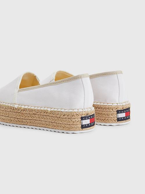 Tommy Hilfiger Flatform Espadrilles Loafer Cipő Női Fehér | TH957FKU