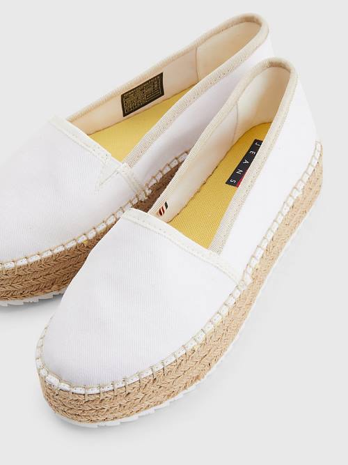 Tommy Hilfiger Flatform Espadrilles Loafer Cipő Női Fehér | TH957FKU