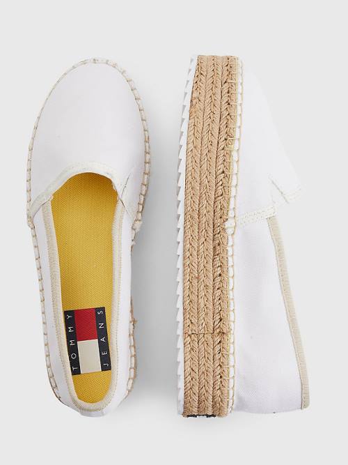 Tommy Hilfiger Flatform Espadrilles Loafer Cipő Női Fehér | TH957FKU