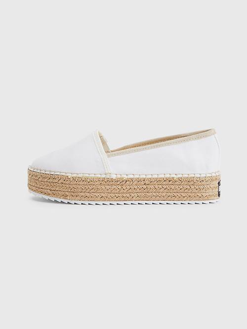 Tommy Hilfiger Flatform Espadrilles Loafer Cipő Női Fehér | TH957FKU