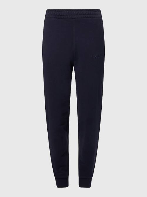 Tommy Hilfiger Fleece Cuffed Leg Joggers Nadrág Női Kék | TH629IOQ