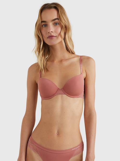 Tommy Hilfiger Floral Csipke Padded Balconette Bra Fehérnemű Női Narancssárga | TH249ECT