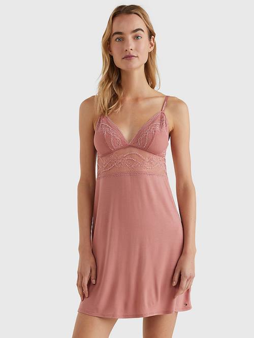 Tommy Hilfiger Floral Csipke Stretch Modal Nightdress Pizsama Női Narancssárga | TH081GZH