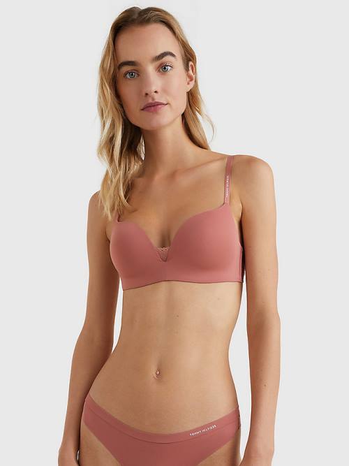 Tommy Hilfiger Floral Csipke Trim Non-Wired Push-Up Bra Fehérnemű Női Narancssárga | TH670TCD