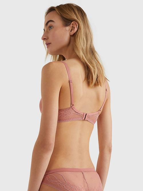 Tommy Hilfiger Floral Csipke Trim Non-Wired Push-Up Bra Fehérnemű Női Narancssárga | TH670TCD