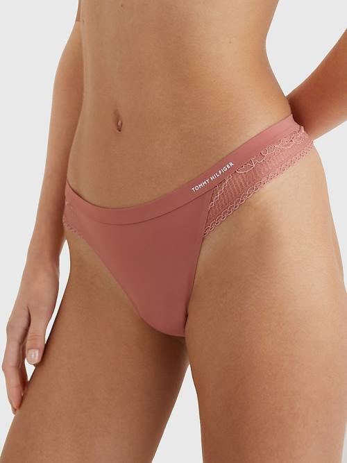 Tommy Hilfiger Floral Csipke Trim Tanga Fehérnemű Női Narancssárga | TH579EWX