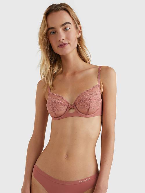 Tommy Hilfiger Floral Csipke Unlined Bra Fehérnemű Női Narancssárga | TH478DVM