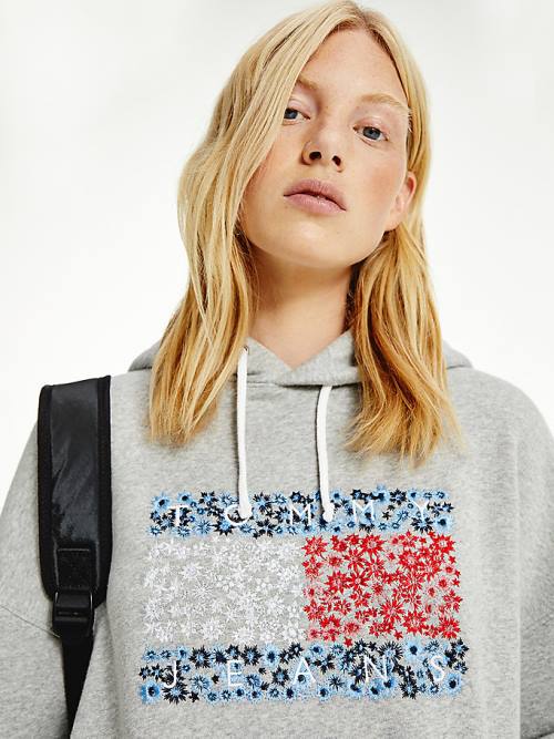 Tommy Hilfiger Floral Logo Ruha Női Szürke | TH861AJT