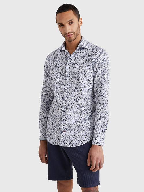 Tommy Hilfiger Floral Regular Fit Ingek Férfi Kék | TH147FTH