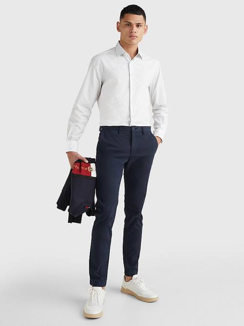 Tommy Hilfiger Formal Dot Regular Fit Ingek Férfi Kék | TH640QOL